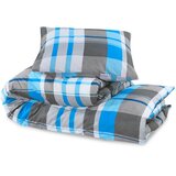  Set posteljine za poplun plavo-sivi 200x220 cm pamučni | shoptok.hr