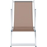  Sklopive stolice za plažu 2 kom smeđi od aluminija i tekstilena | shoptok.hr