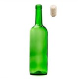  Staklena boca za vino BORDEAUX zelena 750 ml sa čepom Cijene
