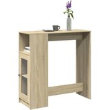 vidaXL Barska miza s policami sonoma hrast 101x40x103,5 cm inž. les, (22056677) | Shoptok.si