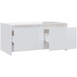  Klubska mizica visok sijaj bela 90x50x41,5 cm iverna plošča, (20715597) | Shoptok.si