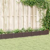 Maison Chic Cvetlično korito - Cvetlični Lonec z zatiči rjavo 362,5x42,5x28,5 cm PP, (21789377) | Shoptok.si