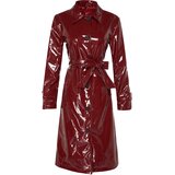 Trendyol Burgundy Shiny Belted Trench Coat | ePonuda.com