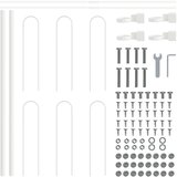  Vrtna Ograda 5 pcs Bijelo 8,5 x 0,6 m Čelik s prahom | Eponuda.com