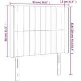  Uzglavlje krem 93 x 16 x 118/128 cm od tkanine | shoptok.hr