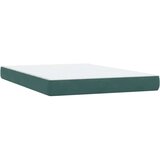 Box spring krevet s madracem tamnozeleni 140x210 cm baršunasti - Tamnozelena 140 x 210 cm Okomite pruge | shoptok.hr