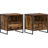  Noćni ormarić s ladicama 2 pcs Dimni hrast 50 x 39,5 x 50 cm | shoptok.hr