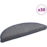  Prostirke za stepenice 30 kom 56x17x3 cm svijetlo sive i plave poluokrugle | shoptok.hr