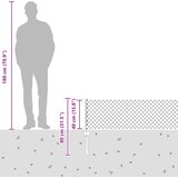 Ograda od lančanih veza s postom 10 x 0,4 m Siva Mreža | shoptok.hr