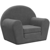 Maison Chic Raztegljiv Otroški kavč - Otroški divan - Otroški sedež antracit mehak pliš, (21729697) | Shoptok.si
