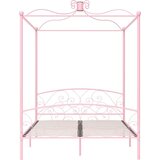  Za krevet s nadstrešnicom ružičasti metalni 160 x 200 cm | shoptok.hr
