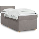  The Living Store Box spring postelja z vzmetnico taupe 90x200 cm blago - Box Spring Postelja, (21514647) Cene