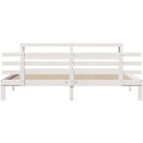 vidaXL Posteljni okvir z vzglavjem bel 180x200 cm borovina, (21311209) | Shoptok.si