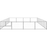 vidaXL kavez za pse srebrni 32 m² čelični | shoptok.hr