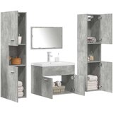  5-dijelni set kupaonskog namještaja siva boja betona drveni | shoptok.hr