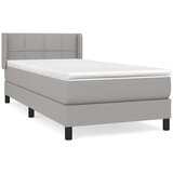 Krevet s oprugama i madracem svjetlosivi 100x200 cm od tkanine | shoptok.hr