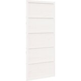 vidaXL drsna vrata bela 100x208 cm vrata iz solidnega lesa bor | Shoptok.si