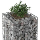  Gabionski uzdignuti krevet Srebrno 50 x 50 x 80 cm - 50 x 50 x 80 cm | shoptok.hr