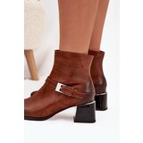 Zazoo Leather Women's Ankle Boots with Buckle | Shoptok.si