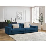 Bobochic Paris Temno modra sedežna garnitura iz rebrastega žameta 274 cm Leonard – | Shoptok.si