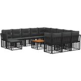  Set vanjskih sofa 13 kom. Crna i tamno siva Poliester | shoptok.hr