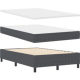 vidaXL Postelja z Box Springom in Vzmetnico & LED Temno Siva 120x200 cm Žametna Tkanina | Shoptok.si