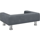  Otroški kavč temno siv 70x45x26,5 cm žamet | Shoptok.si