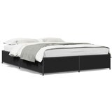 vidaXL Okvir kreveta crni 140 x 200 cm od konstruiranog drva i metala Cijene