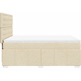  Krevet s oprugama i madracem krem 140 x 190 cm od tkanine | shoptok.hr