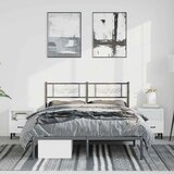  Metalni okvir za krevet s uzglavljem crni 135x190 cm | shoptok.hr