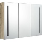  LED kupaonski ormarić s ogledalom 89 x 14 x 62 cm boja hrasta | shoptok.hr