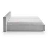 Meise Möbel Siva oblazinjena zakonska postelja brez letvenega dna 160x200 cm Cube – | Shoptok.si