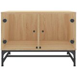  Stolić za kavu sa staklenim vratima boja hrasta 68 5x50x50 cm | shoptok.hr