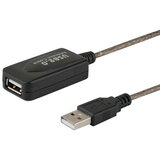 Savio CL-130 USB active port extension 10m USB 2.0-A male USB 2.0-A female Black | shoptok.hr
