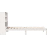 vidaXL Krevet s regalom za knjige bez madraca bijeli 90x190cm borovina | shoptok.hr