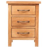 vidaXL noćni ormarić s 3 ladice 40x30x54 cm masivna hrastovina | shoptok.hr