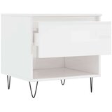  Klubska mizica visok sijaj bela 50x46x50 cm inženirski les, (20908012) | Shoptok.si