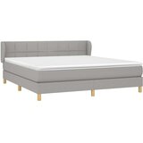  Krevet s oprugama i madracem svjetlosivi 180x200 cm od tkanine | shoptok.hr