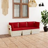 The Living Store Vrtni kavč trosed iz palet z blazinami smrekovina - Kavč Iz Palet, (21422377) Cene