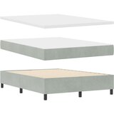  Krevet s kutijom s madracem i klupom svjetlosive boje 160x200 cm baršun | shoptok.hr
