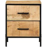  Noćni ormar s ladicama 2 pcs Smeđa i crna 40 x 35 x 50 cm | shoptok.hr