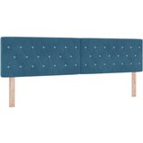 vidaXL Naslon za glavu s kristalnim gumbima tamnoplavi 180 cm baršun | shoptok.hr