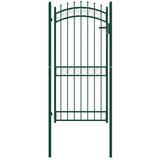 vidaXL vrata za ogradu sa šiljcima čelična 100 x 200 cm zelena | shoptok.hr