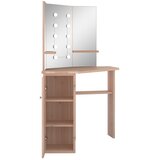  Kutni toaletni stolić LED boja hrasta 111 x 54 x 141,5 cm | shoptok.hr