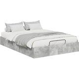  Otomanski krevet Betonsko Siva 135 x 190 cm Konstrukcijsko drvo | shoptok.hr