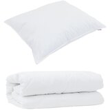 vidaXL Komplet odej z blazino 2 pcs Bela Mikrofibra, (5000148572) Cene