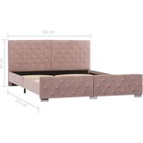 vidaXL Okvir za krevet ružičasti baršunasti 160 x 200 cm | shoptok.hr