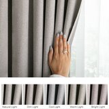 Restilo CORITA curtain, beige, plain, classic/modern style, multifunctional tape, material: textured fabric with blackout effect, 140 x 160 cm | shoptok.hr