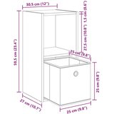  Noćni ormarić s ladicama 2 pcs Dimljeni hrast 35 x 32 x 68 5 cm | shoptok.hr