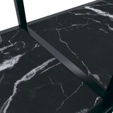 vidaXL Konzolna mizica črna 180x35x75,5 cm kaljeno steklo | Shoptok.si